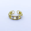 #AOL101 - Anillo Ajustable De Corazones De Oro Laminado De 18k