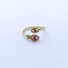 #AOL104 - Anillo Ajustable De Pez/Ojo Turco De Oro Laminado De 18k