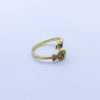 #AOL104 - Anillo Ajustable De Pez/Ojo Turco De Oro Laminado De 18k