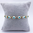 #PAL133 - Pulsera De Ojo Turco De Oro Laminado De 18k