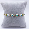 #PAL133 - Pulsera De Ojo Turco De Oro Laminado De 18k