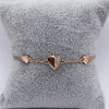 #PA105 - Pulsera De 3 Corazones Con Piedras - IP2.9