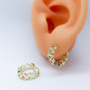 #HOL126 - Huggies/Arracada De Corazones De  Oro Laminado 18k