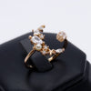 #AD145 - Anillo Luna Con Piedra Y Perla Ajustable - IP2.1