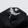#AD145 - Anillo Luna Con Piedra Y Perla Ajustable - IP2.1