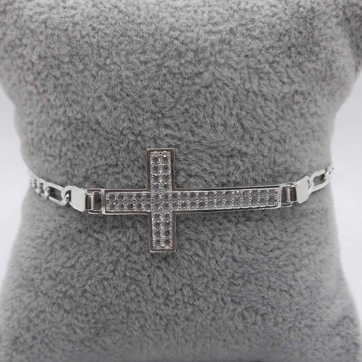 #PA152 - Pulsera Cruz Con Piedra - F6.2