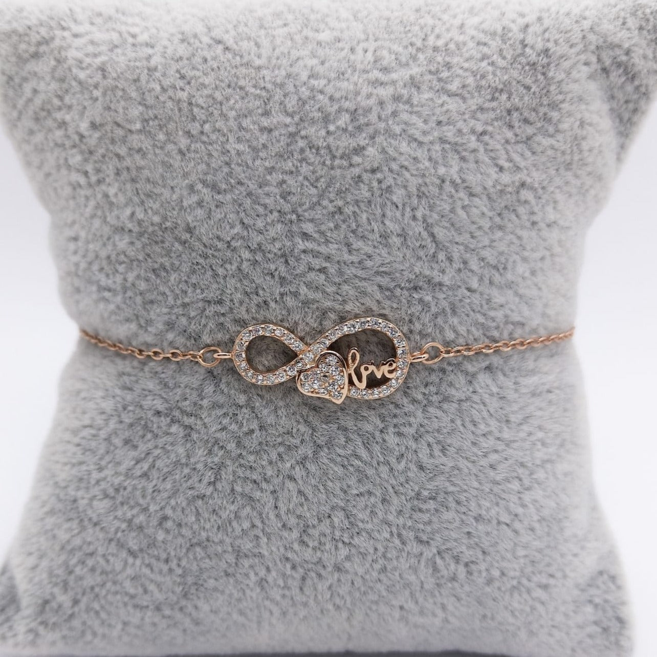 #PA177 - Pulsera Con Infinito Y Corazón - PU2.2