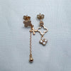 #AR146 - Arete Con Colgante De Flores - PU1.8