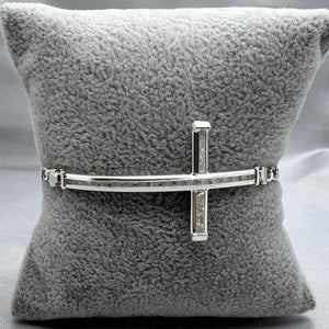 #PA249 - Pulsera Cruz Piedra Zirconia Plata - ZC6.6