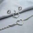 #J138 - Juego Broquel, Dije Y Pulsera Corazones - F9.3