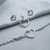 #J138 - Juego Broquel, Dije Y Pulsera Corazones - F9.3