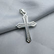 #D465 - Dije Cruz Con Zirconia Plata - F2.3