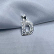 #D490 - Dije Letra De Plata Con Piedra Zirconia - F1.4