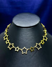 #GOL102 - Gargantilla De Estrellas De Oro Laminado De 18K
