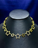 #GOL102 - Gargantilla De Estrellas De Oro Laminado De 18K