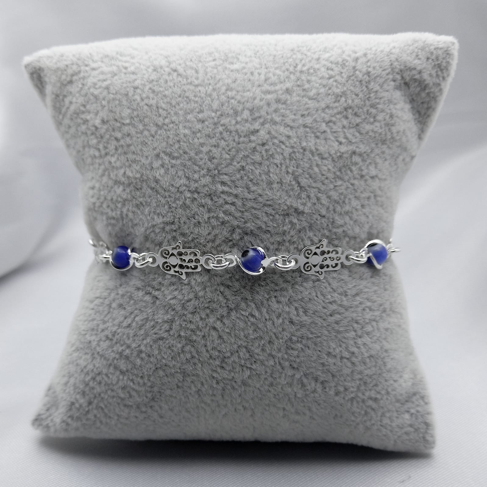 #PA280 - Pulsera De Ojo Turco Y Mano De Fátima - F3.0