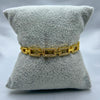 #PAL113 - Pulsera Con Eslabones Y Piedras De Oro Laminado De 18K