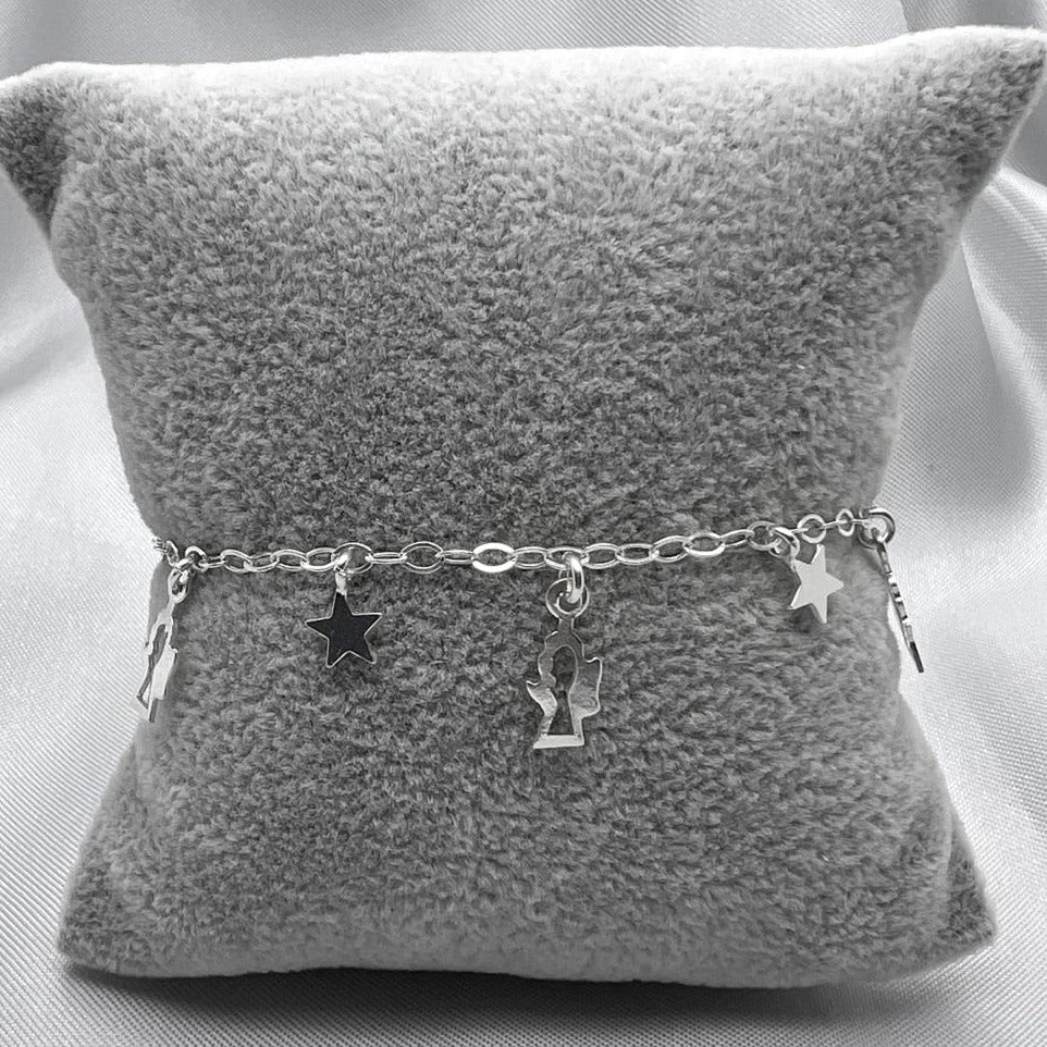 #PA291 - Pulsera Con Estrellas y Ángeles - F2.2