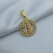 #DOL104 - Dije/Medalla De Virgen Con Piedras De Oro Laminado De 18k