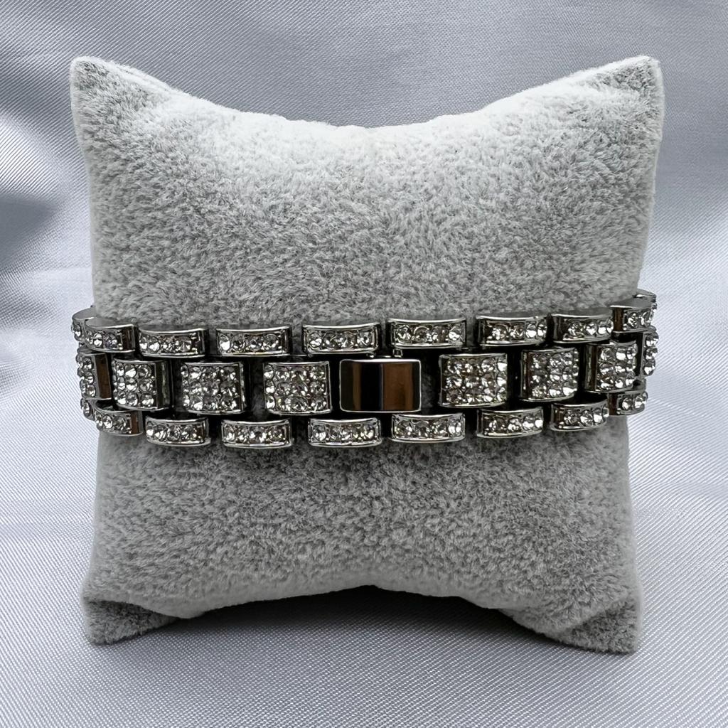 #PAL143 - Pulsera Con Placa Giratoria Del Signo De Dólares Tipo Rolex