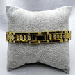 #EL102 - Esclava Tipo Rolex Con Diamantado De Hexágono 300 De Oro Laminado De 18k