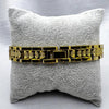 #EL102 - Esclava Tipo Rolex Con Diamantado De Hexágono 300 De Oro Laminado De 18k