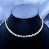 #GOL114 - Gargantilla De Piedras De Oro Laminado De 18k
