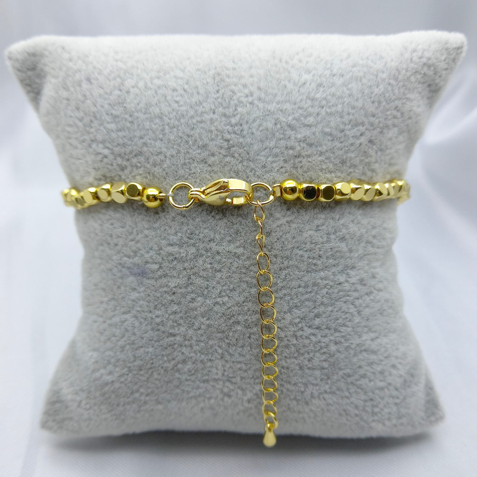 #PAL156 - Pulsera De Cubos De Oro Laminado De 18k