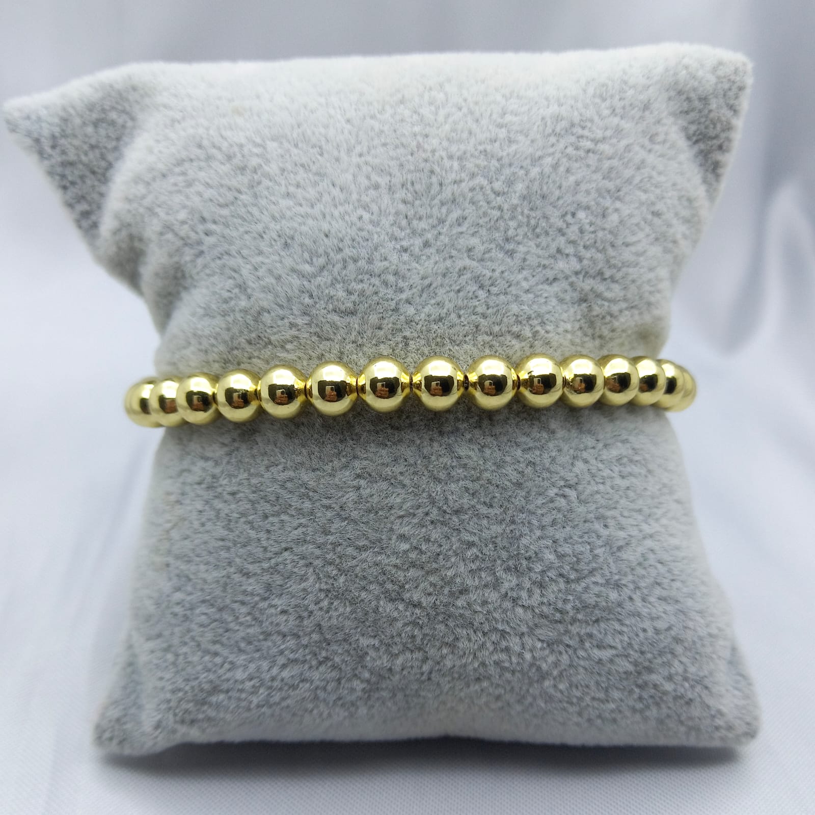 #PAL157 - Pulsera De Bolitas De Oro Laminado De 18k