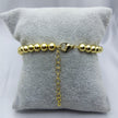 #PAL157 - Pulsera De Bolitas De Oro Laminado De 18k