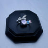 #AD178 - Anillo Con Corazones, Flores y Piedras Ajustable - IC1.8