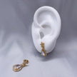 #ARL110 - Arete En Forma De Gota De Oro Laminado De 18K