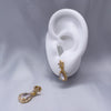 #ARL110 - Arete En Forma De Gota De Oro Laminado De 18K