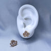 #BOL114 - Broquel Corona Con Piedra De Oro Laminado De 18K