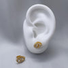 #BOL115 - Broquel Ojo Con Piedra De Oro Laminado De 18K