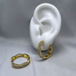 #HOL154 - Huggies Con Piedra De Oro Laminado De 18K