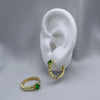 #HOL156 - Huggies Con Piedra De Oro Laminado De 18K