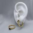 #HOL156 - Huggies Con Piedra De Oro Laminado De 18K